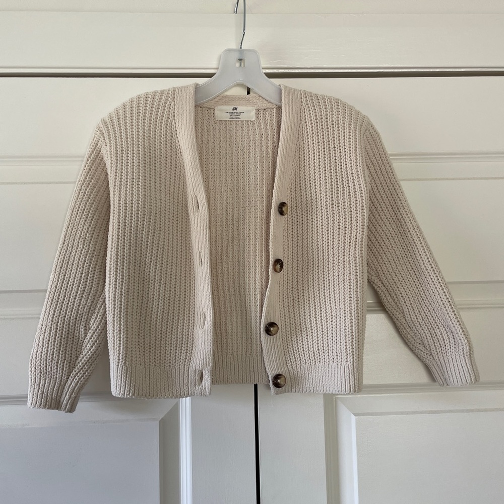 Soft cream cardigan.